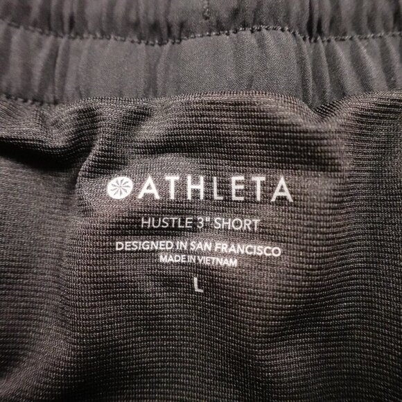 Athleta Hustle 3" Running Shorts Women’s Large Black - Picture 2 of 12